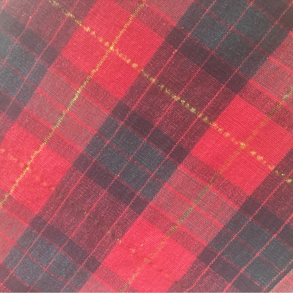 Tartan plaid with gold metallic lumberjack fabric placemat or small runner - Picture 1 of 5